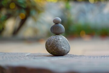 Sticker - Balanced stones in nature