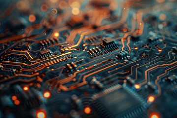 a close up of a circuit board