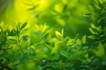 Sticker - Lush green foliage in a natural setting