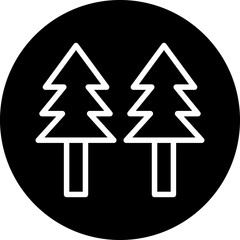 Wall Mural - Vector Design Pine Tree Icon Style