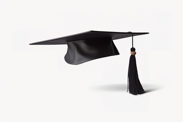 Wall Mural - Graduation cap blank isolated on a white background