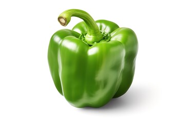 Wall Mural - Sweet green pepper isolated on white