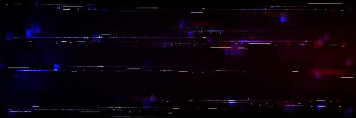Poster - glitch game effect tv screen with pixel texture background. vhs digital pattern with retro televisio