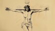© T Studio - Jesus Forgiving His Enemies from the Cross, Biblical Illustration of Mercy and Love, Ideal for Religious article