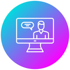 Poster - Online Counselling vector icon. Can be used for Psychology iconset.