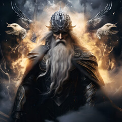 Wall Mural - Portrait of an Old Wizard