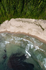 Wall Mural - Aerial view to beautiful Silistar beach near to Sinemorec, Bulgaria