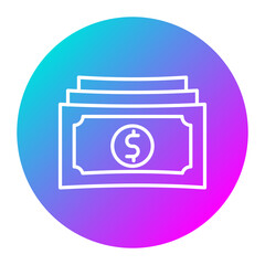 Poster - Cash vector icon. Can be used for Crisis Mangement iconset.