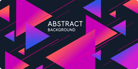 Poster - Abstract geometric background. Design poster with the flat figures. Vector illustration.