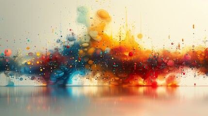 Poster - An abstract representation of a growth chart with vibrant colors. photo