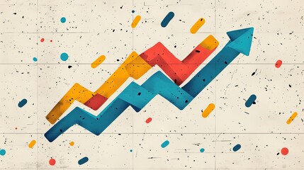 Poster - An illustration of a line graph with an arrow pointing upwards, symbolizing economic growth. image