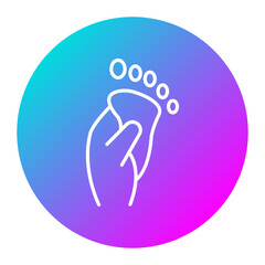 Sticker - Foot Massage vector icon. Can be used for Spa iconset.