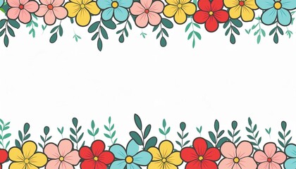 flowers frame border