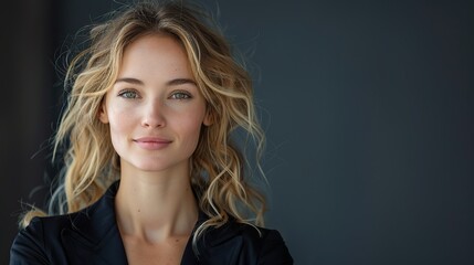 Wall Mural - portrait of a confident businesswoman posing against a studio background.illustration