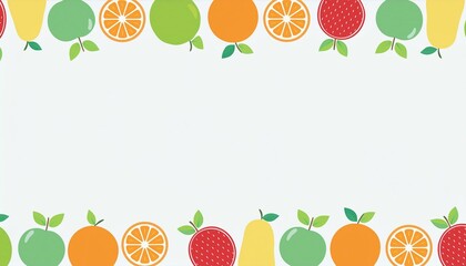 Poster - fruits frame border template decoration illustration