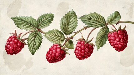 Illustration of an old raspberry on a transparent background