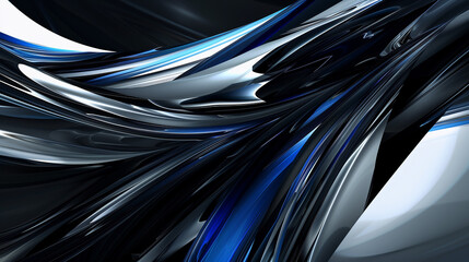 abstract black and blue background with a curved design