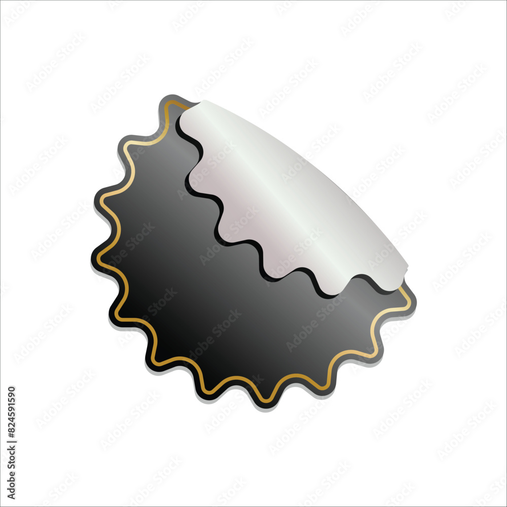 Sticker Label Solid Background Sticker realistic template with sticker on transparent background ...