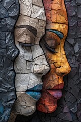 Poster - Vivid modern art combines layered textures with bright hues against an abstract pride backdrop