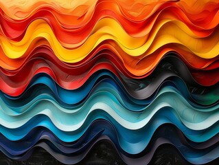 Poster - An abstract pride design with flowing lines exudes an energetic, vibrant feel