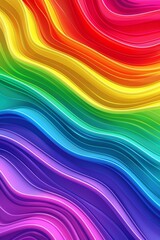 Poster - Vibrant abstract elements and sharp lines punctuate the lively, colorful pride backdrop