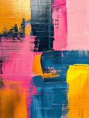Poster - Colorful pride illustration, textured brushstrokes, abstract