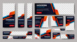 © ahmad - Web advertising banner template design. Modern web layout set with standard size. vector