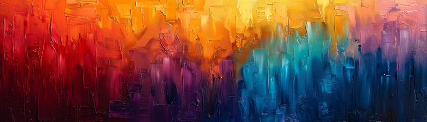 Canvas Print - Vibrant abstract brushstrokes capture the lively, dynamic essence of pride flag colors