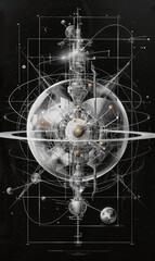 Wall Mural - Modern futuristic scifi abstract background