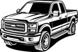 © tarakacraft - double cabin pick up truck offroad adventure silhouette illustration