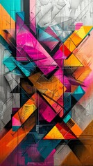 Poster - Vibrant pride art combines geometric forms with a lively, modern composition