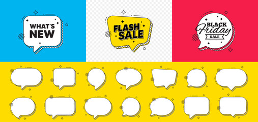 Poster - whats new tag. flash sale chat speech bubble. special offer sign. new arrivals symbol. whats new cha