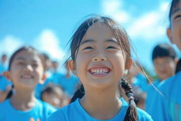 Poster - A group of happy elementary school students