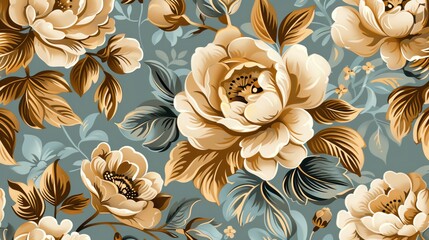 Create a seamless floral pattern with a vintage feel