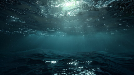 Wall Mural - there is a large amount of water in the ocean with sunlight shining through the water