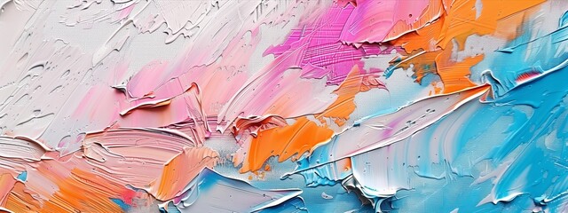 Wall Mural - Colorful Abstract Oil Painting Texture