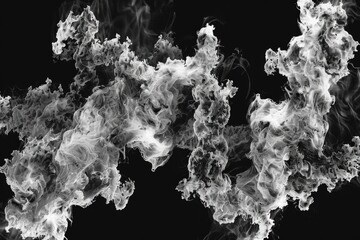 Poster - A black and white photo of smoke in the air, suitable for various projects