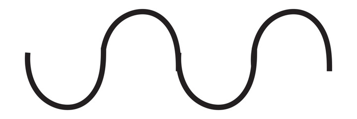 Poster - dark curve line. isolated on white background. vector illustration. eps 10