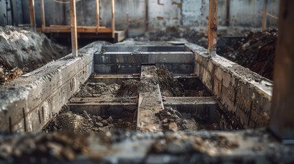 Poster - A construction site with a pile of dirt. Suitable for construction industry concepts