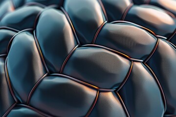 Poster - A detailed view of a bunch of black leather. Perfect for fashion or texture backgrounds