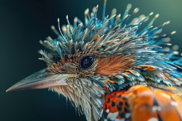 Poster - Close up of a colorful bird, suitable for various projects