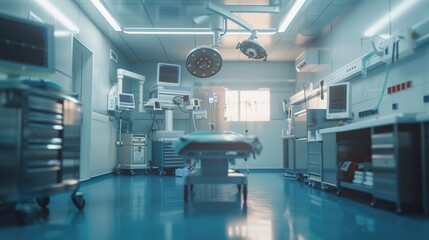 Aufkleber - A hospital room with essential medical equipment. Suitable for healthcare concepts