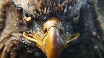 Poster - Detailed shot of a bird of prey, suitable for educational materials or nature magazines