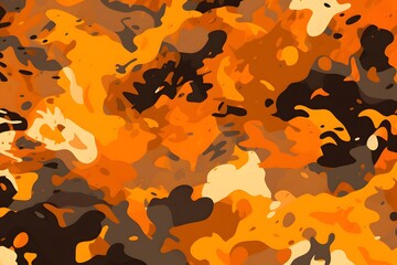 Wall Mural - camo orange background