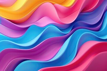 Poster - Multicolored abstract background with wavy shapes. Perfect for modern designs