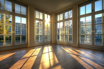 Poster - Sunlight streaming through windows, perfect for interior design projects