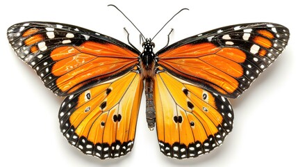 Superb Butterfly in beautiful colors, isolated on a white background