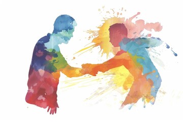 Poster - Professional business partners shaking hands, suitable for corporate concepts