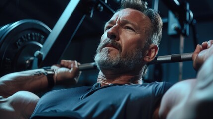 Aufkleber - Man working out in gym, perfect for fitness content