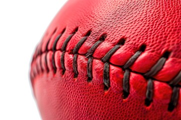 Aufkleber - Close up of a red leather baseball. Perfect for sports and baseball-themed designs